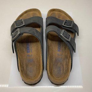 Arizona Soft Footbed Oiled Leather Slides